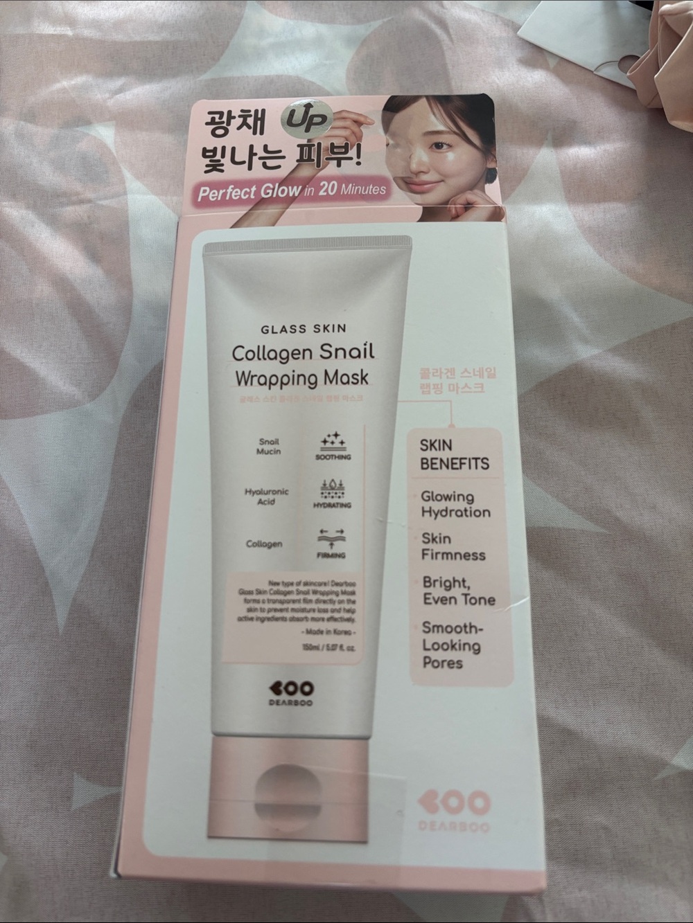 Glass Skin Collagen Snail Wrapping Mask — Radiant Pink